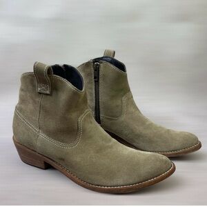 Anine Bing Suede Leather Boot Booties In Sand Size 39 US 9